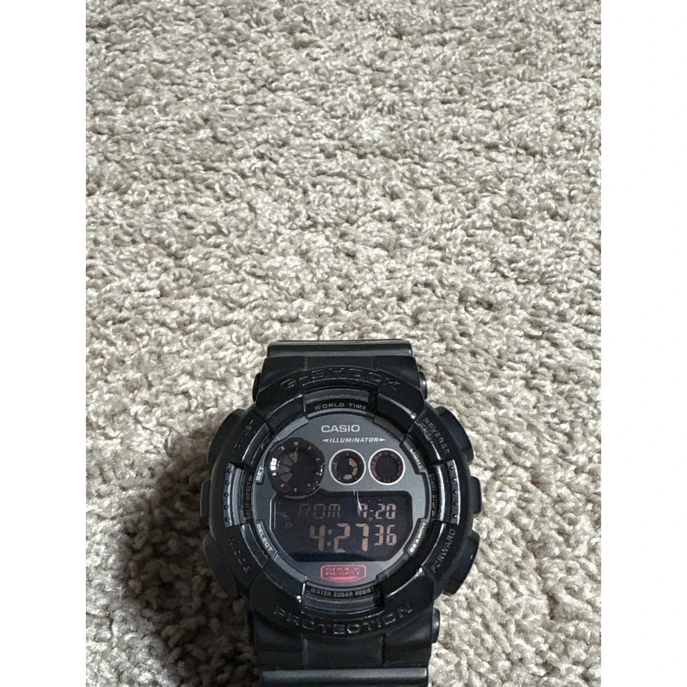 Casio G-Shock GD-120MB Military Black Digital Watch Matte Resin Shock Resist